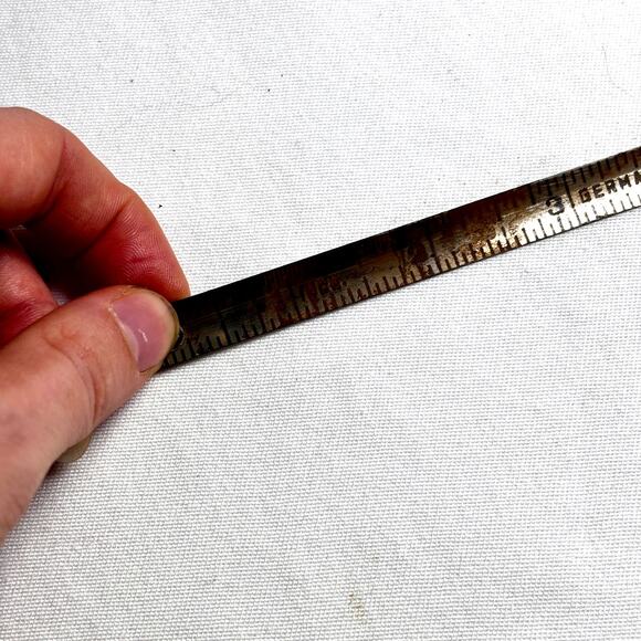 Antique German Novelty Tape Measure DRGM 168329 Leaf Motif Poured Glass 30 - Picture 5 of 12